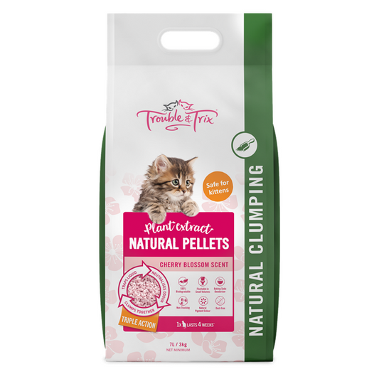 Trouble & Trix Natural Cherry Blossom Clumping Cat Litter