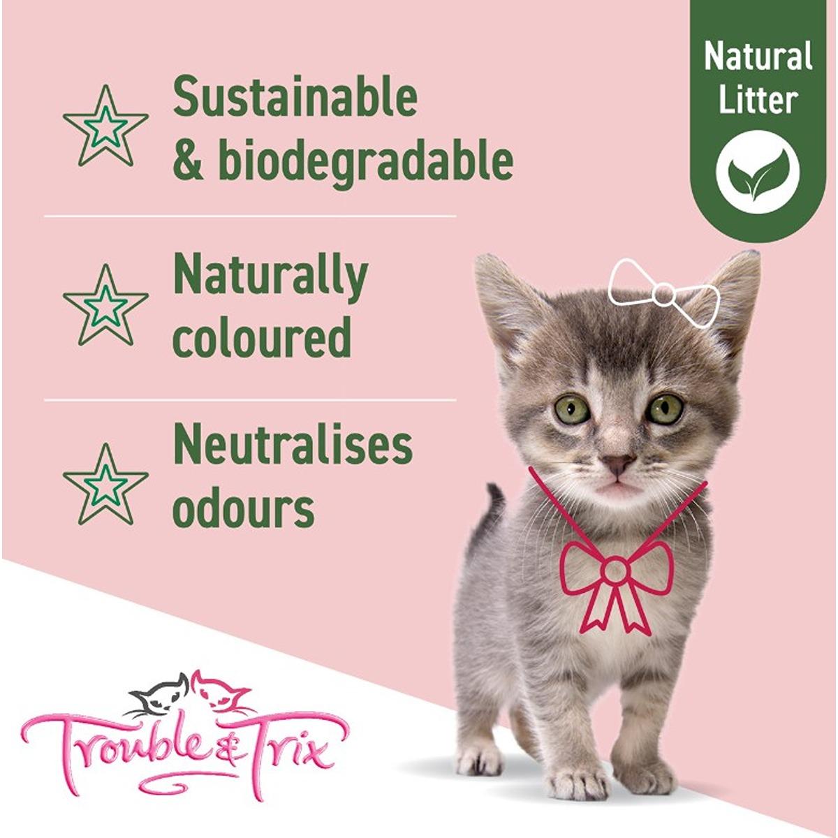 Trouble & Trix Natural Cherry Blossom Clumping Cat Litter