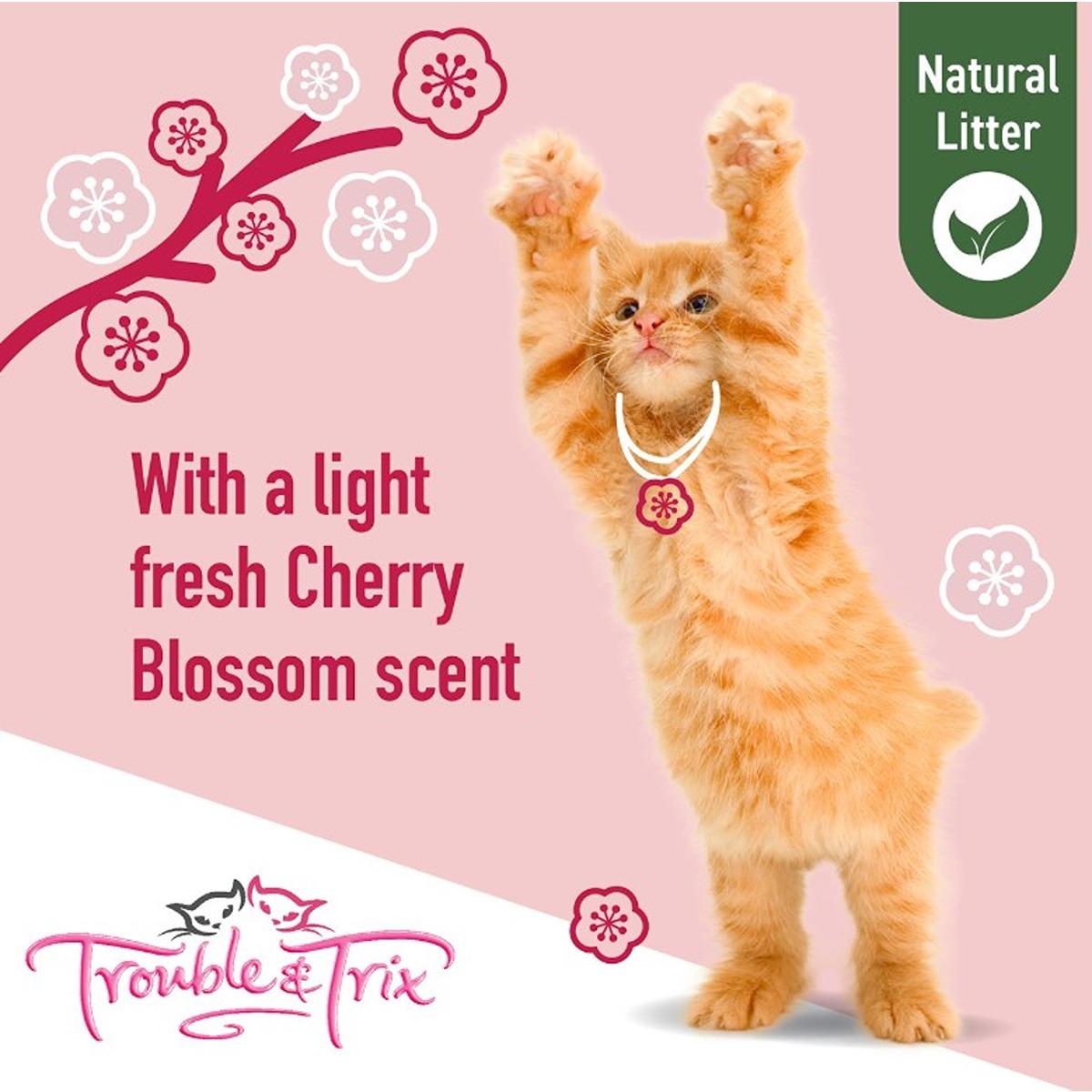Trouble & Trix Natural Cherry Blossom Clumping Cat Litter