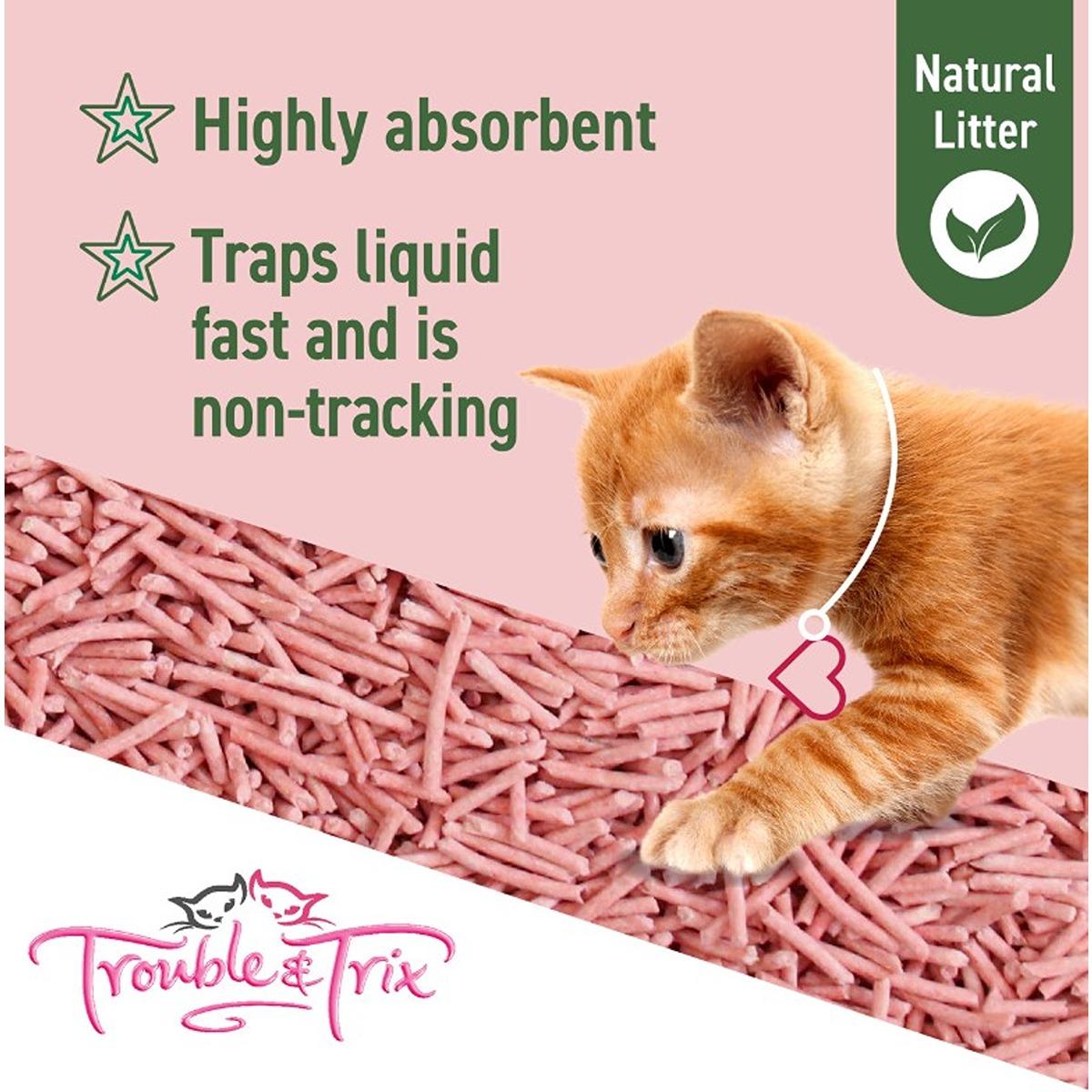 Trouble & Trix Natural Cherry Blossom Clumping Cat Litter