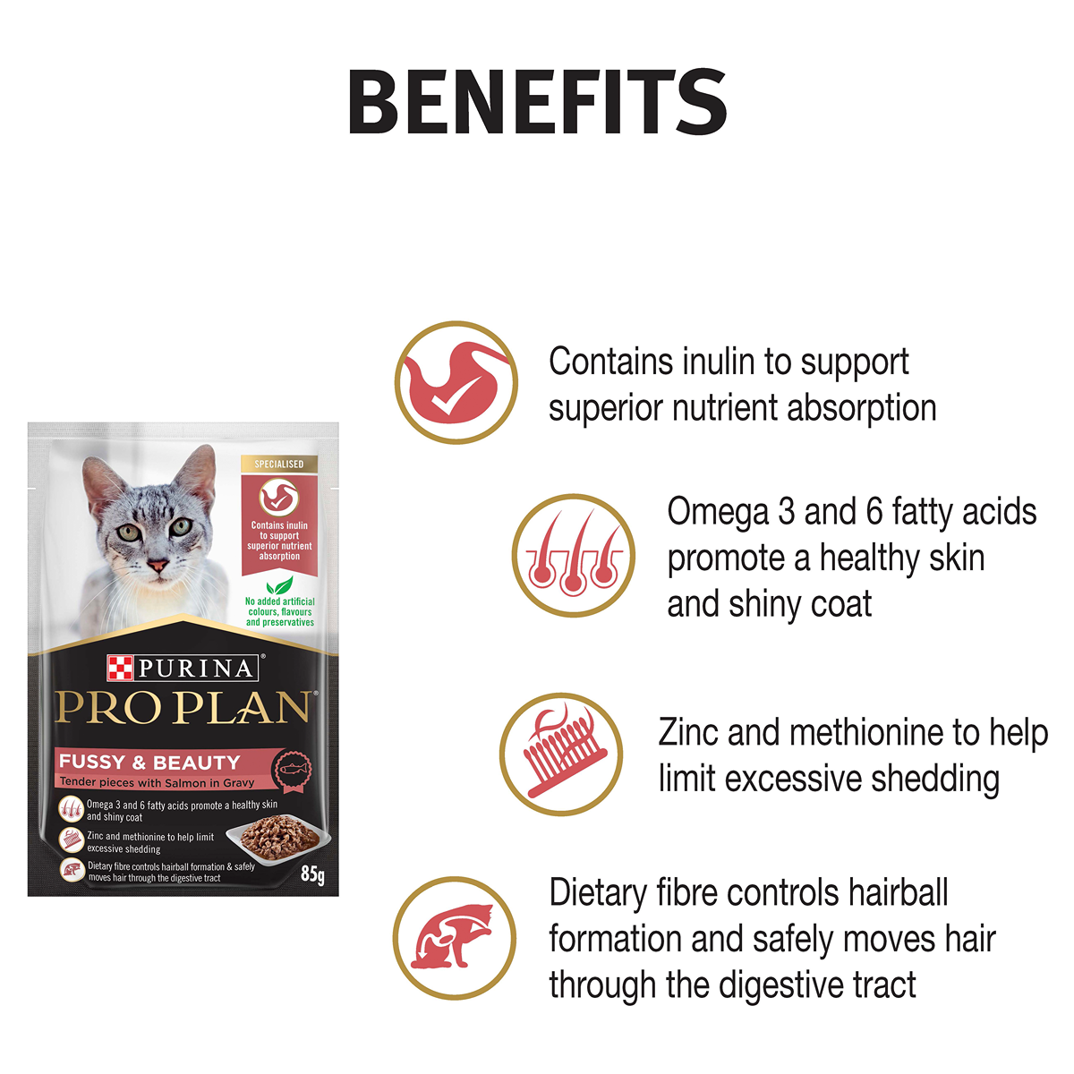 Pro Plan Fussy & Beauty Salmon Wet Cat Food