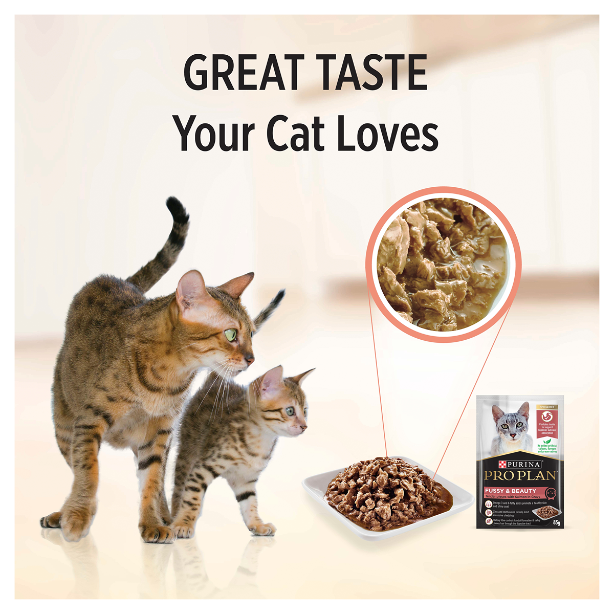 Pro Plan Fussy & Beauty Salmon Wet Cat Food
