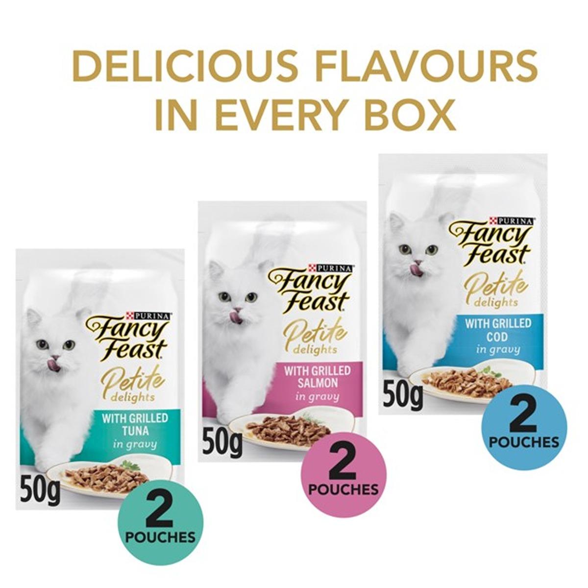 Fancy Feast Petite Delights Tuna Salmon Cod Wet Cat Food Multipack