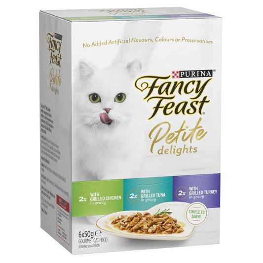 Fancy Feast Petite Delights Chicken Turkey Tuna Wet Cat Food Multipack
