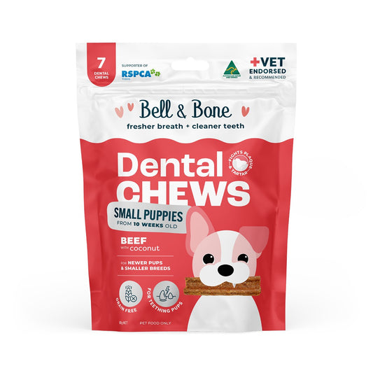 Bell & Bone Beef Puppy Dental Chew Dog Treats