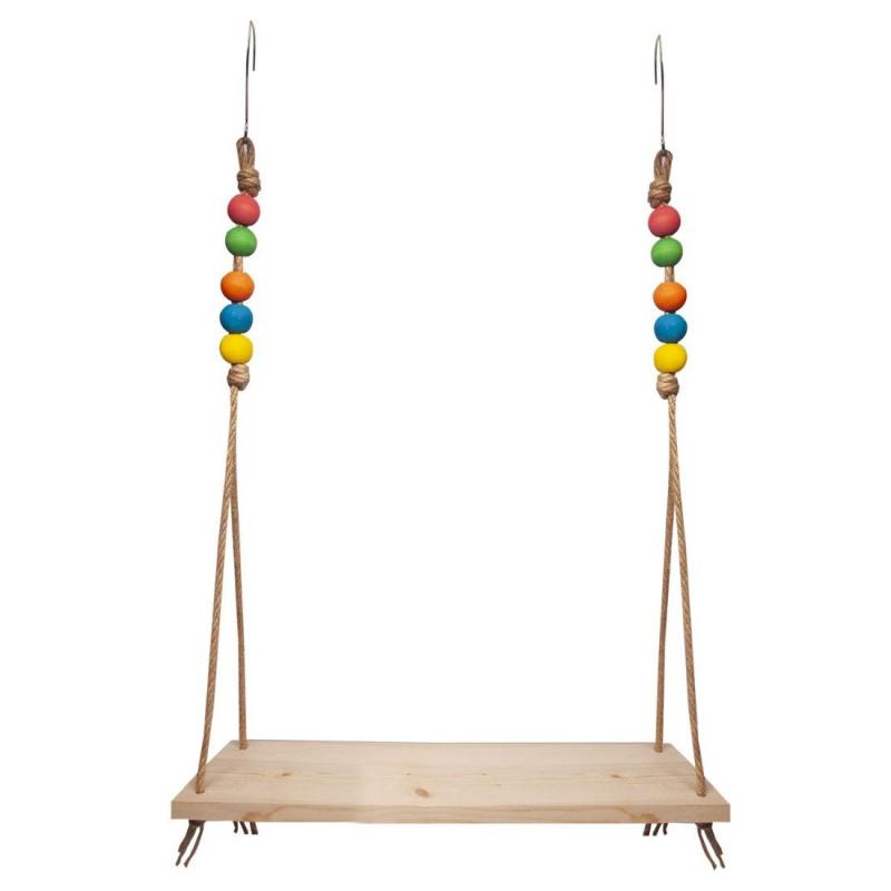 Pet One Chicken Toy Wooden Swing