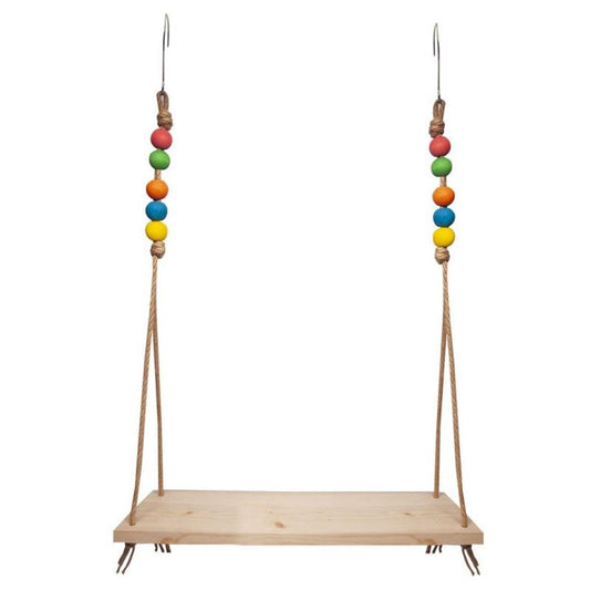 Pet One Chicken Toy Wooden Swing