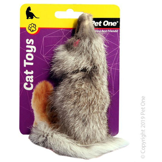 Pet One Cat Toy Brown Mouse