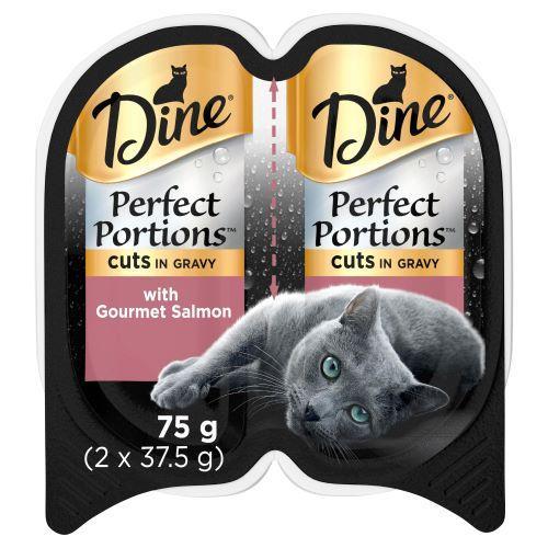 Dine Perfect Portions Cuts in Gravy Gourmet Salmon Wet Cat Food