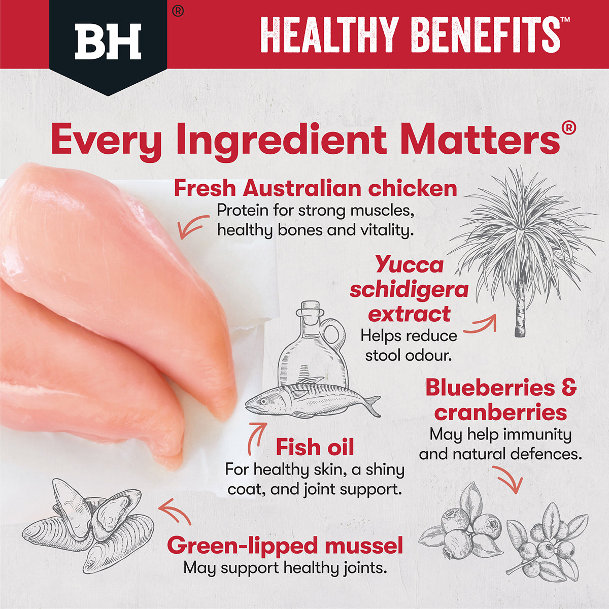 Black Hawk Healthy Benefits Joints & Muscles Dog Food