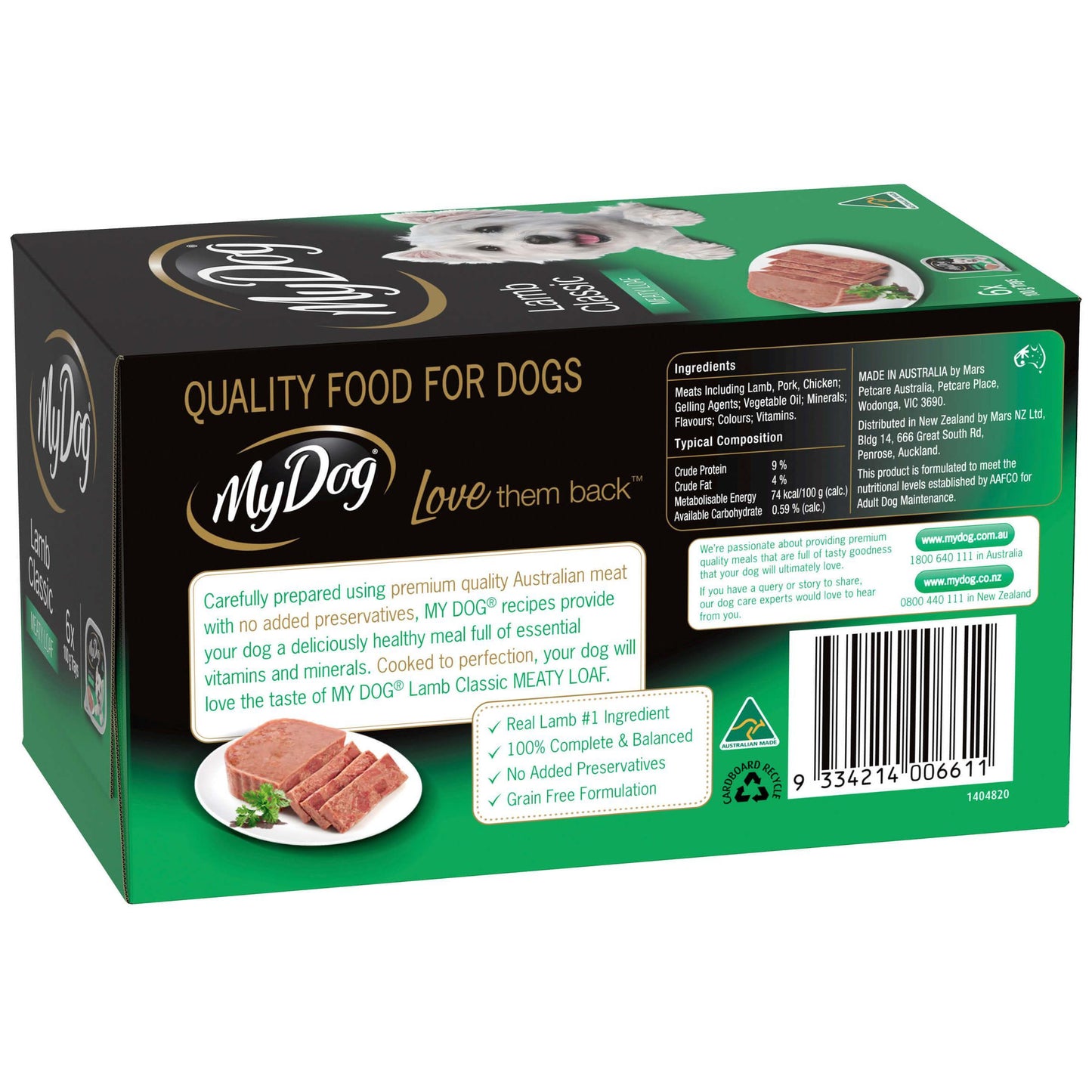 My Dog Classic Lamb Loaf Wet Dog Food
