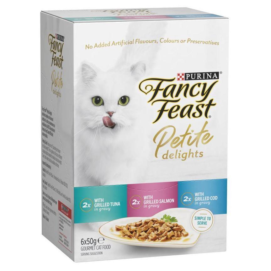Fancy Feast Petite Delights Tuna Salmon Cod Wet Cat Food Multipack