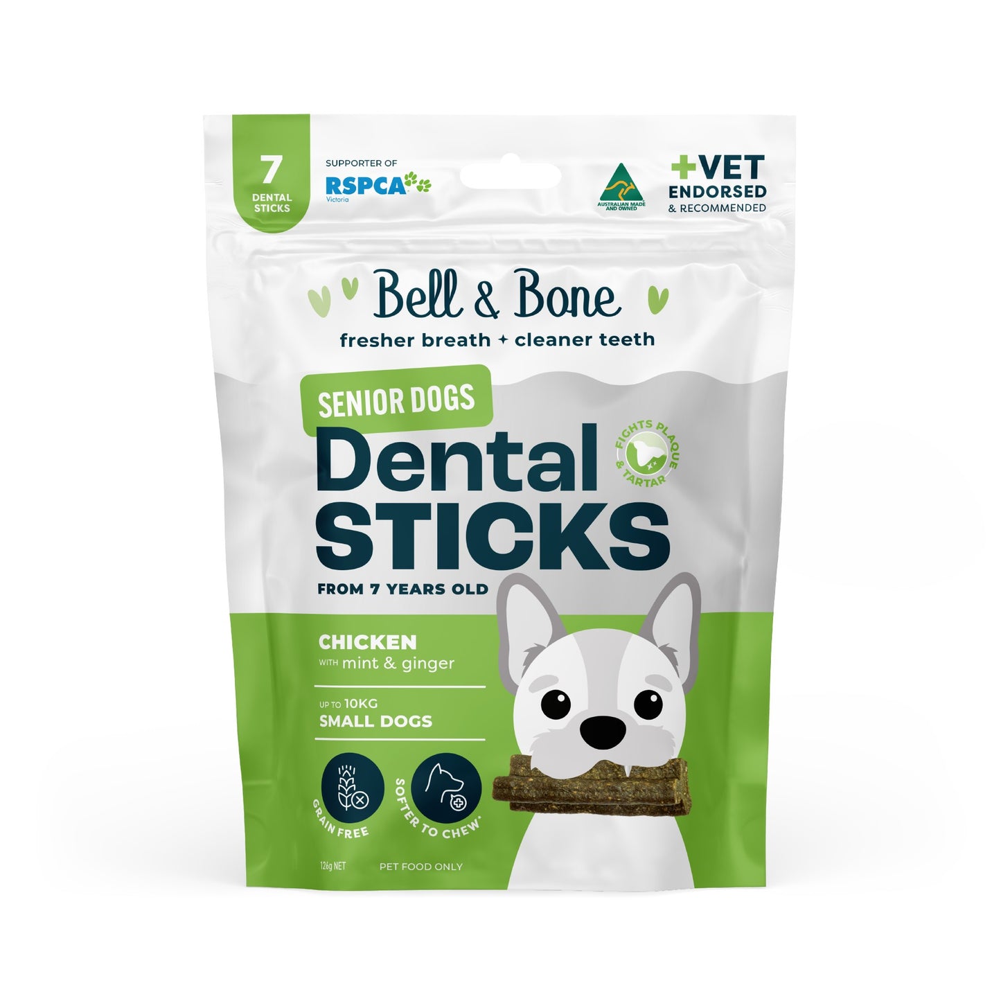 Bell & Bone Chicken Senior Dental Stick Dog Treats