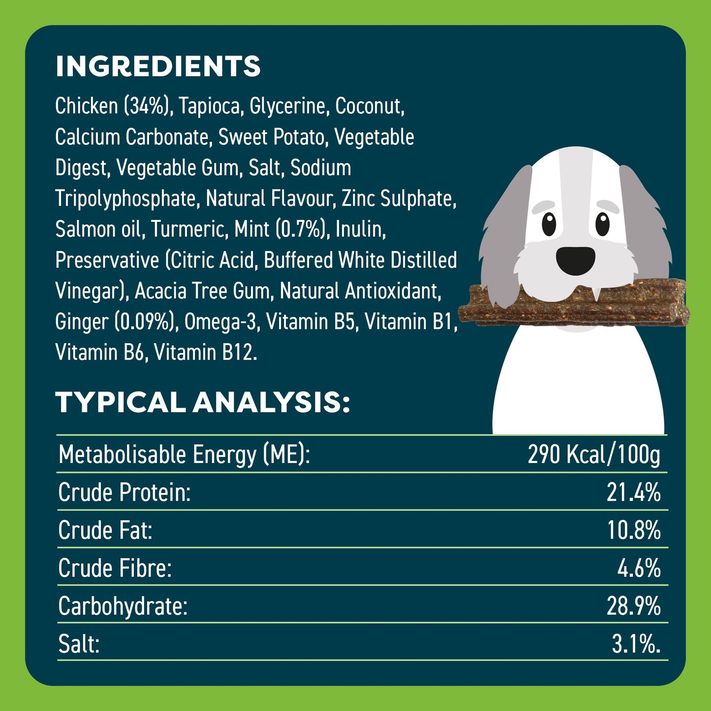 Bell & Bone Chicken Senior Dental Stick Dog Treats