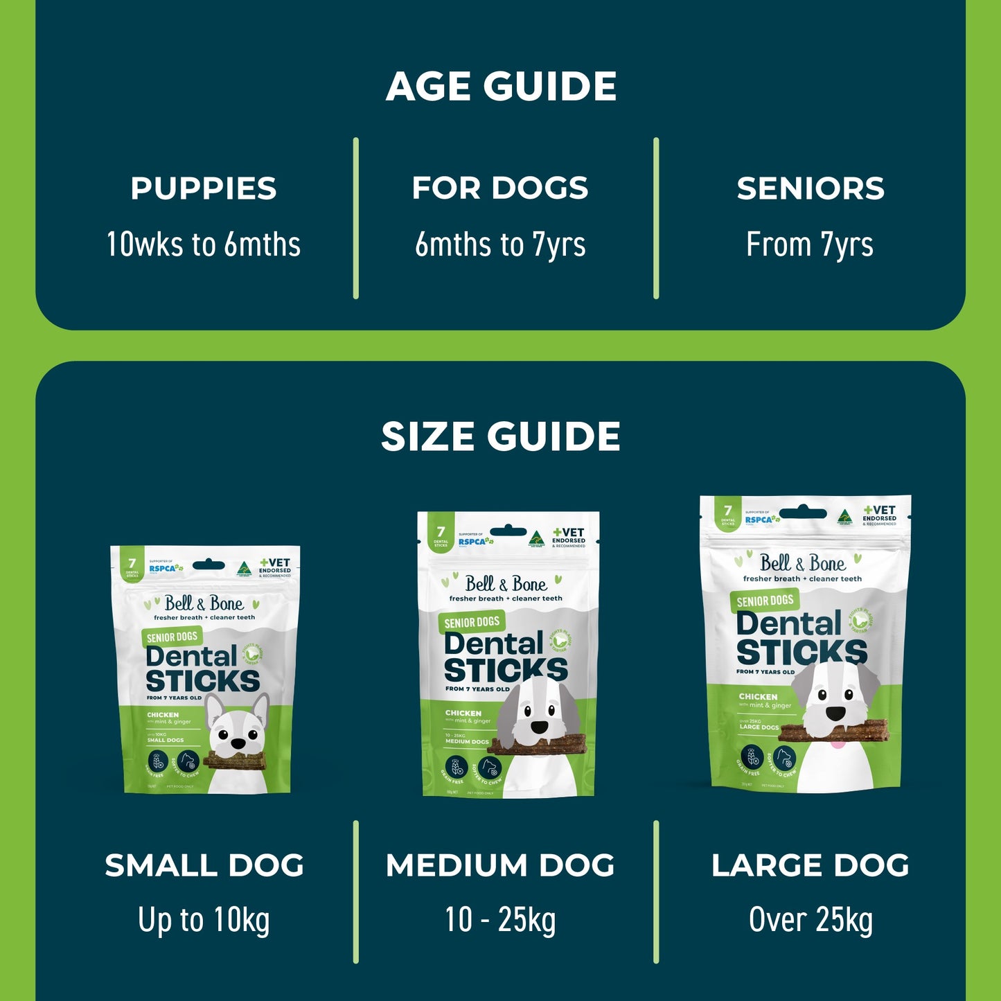 Bell & Bone Chicken Senior Dental Stick Dog Treats