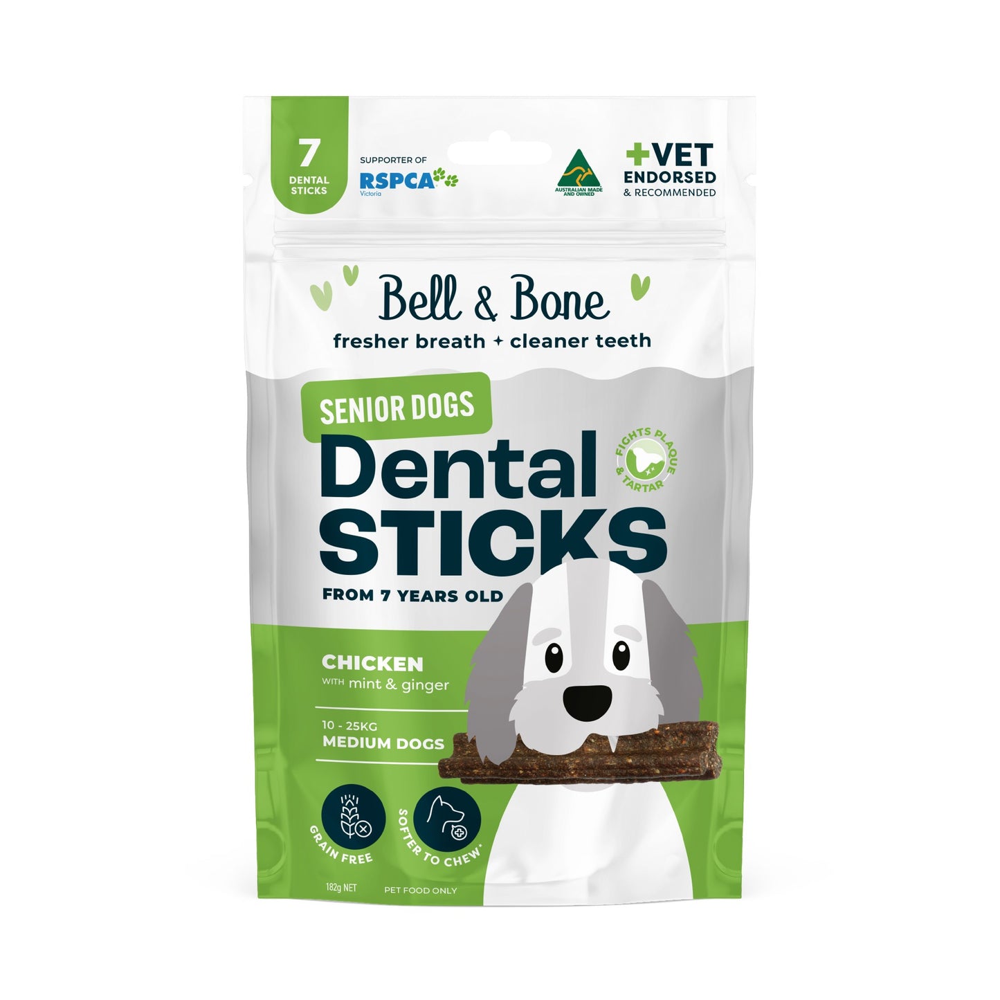 Bell & Bone Chicken Senior Dental Stick Dog Treats
