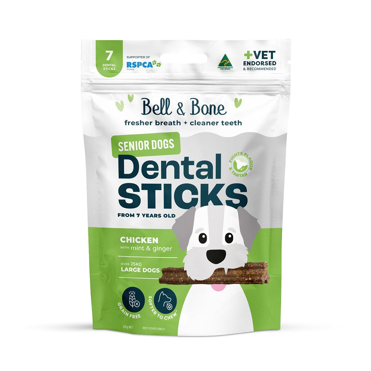 Bell & Bone Chicken Senior Dental Stick Dog Treats