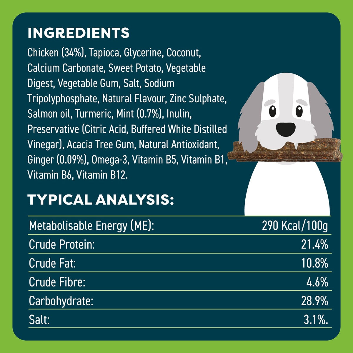Bell & Bone Chicken Senior Dental Stick Dog Treats