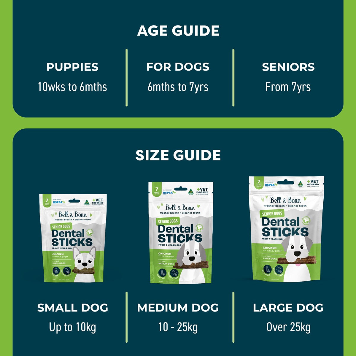 Bell & Bone Chicken Senior Dental Stick Dog Treats