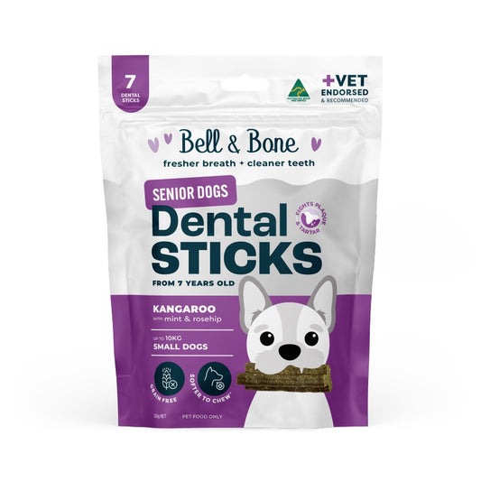 Bell & Bone Kangaroo Senior Dental Stick Dog Treats