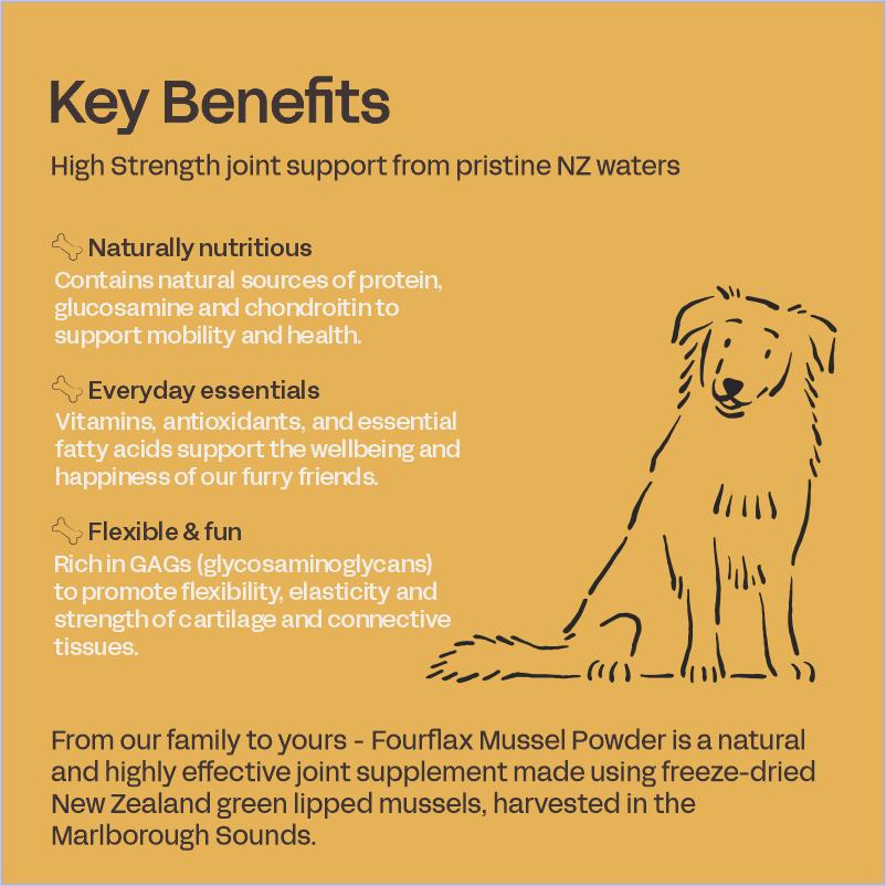 Fourflax Canine Mussel Powder Supplement