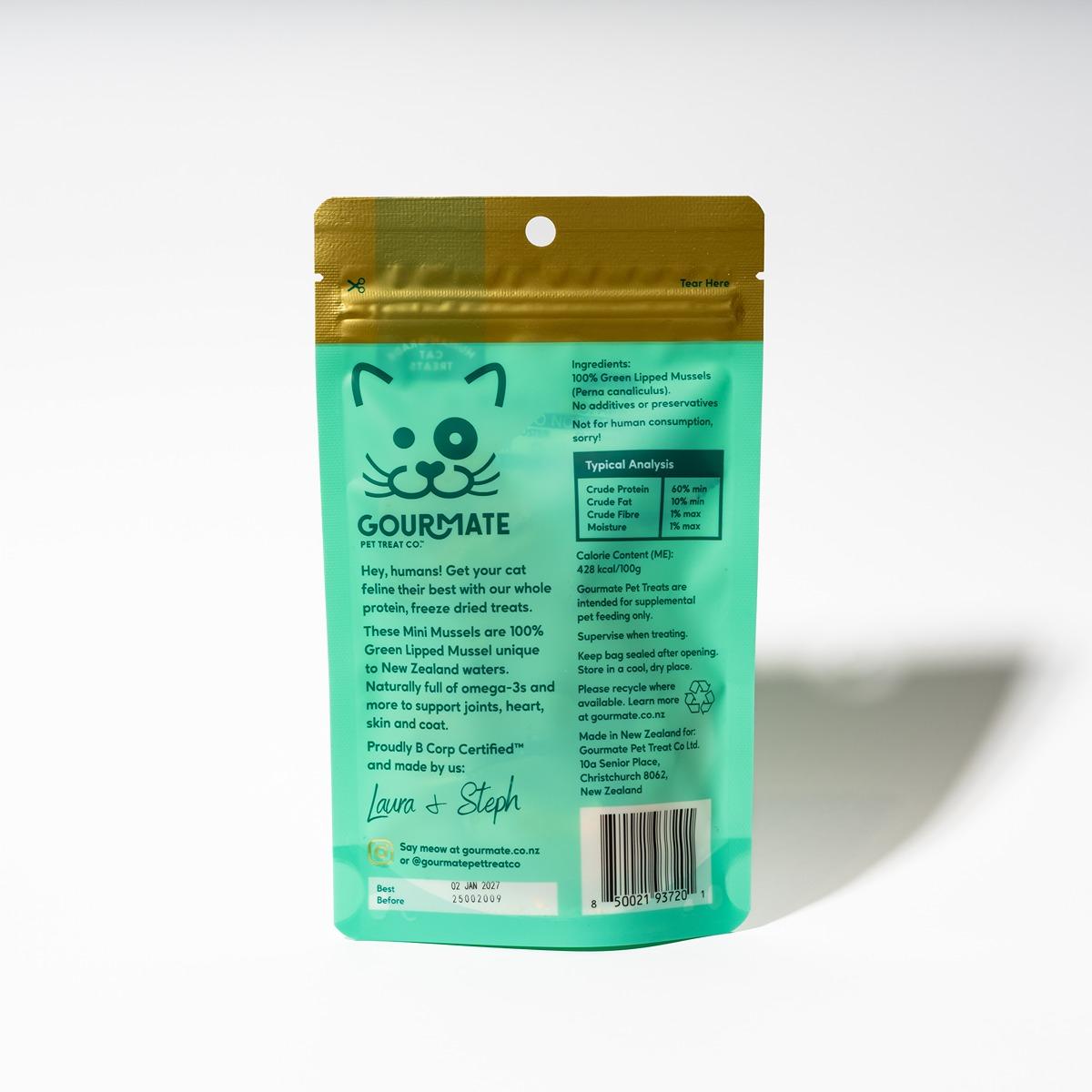 Gourmate Mini Mussels Freeze Dried Cat Treats