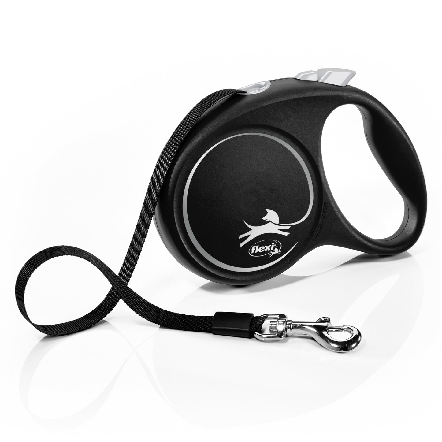 Flexi Black Design Tape Retractable Leash 5m