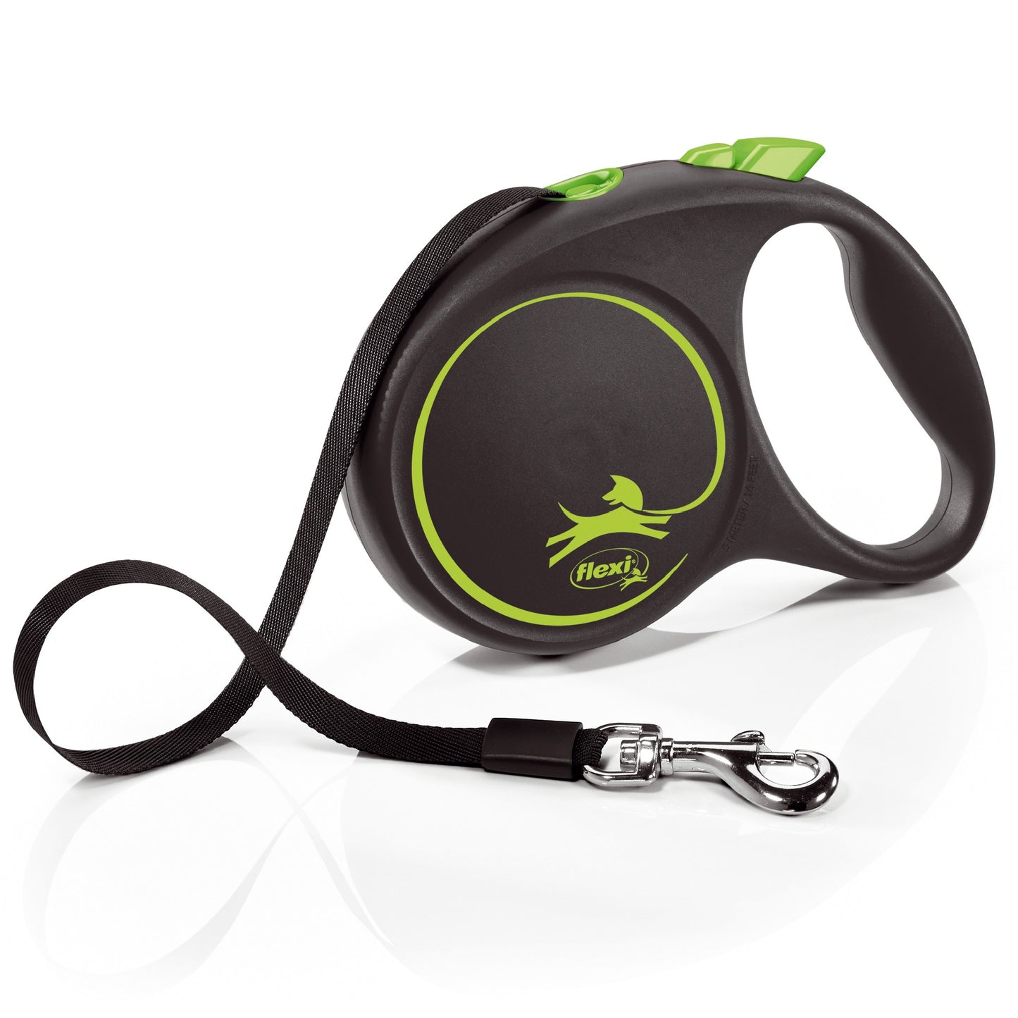 Flexi Black Design Tape Retractable Leash 5m