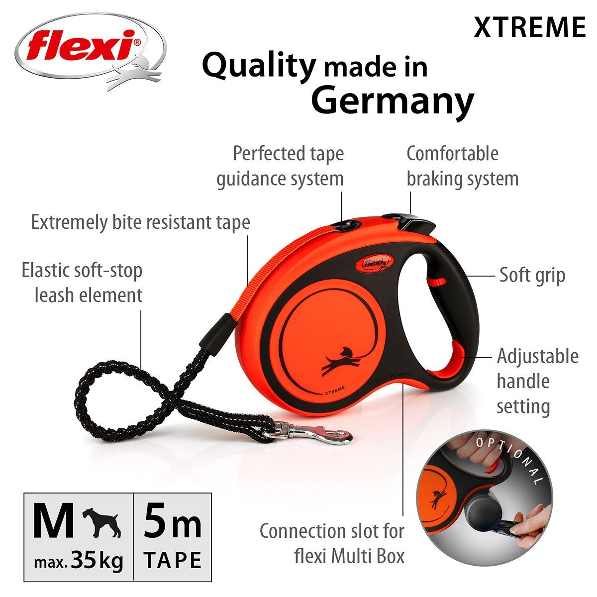 Flexi Xtreme Tape Retractable Leash 5m