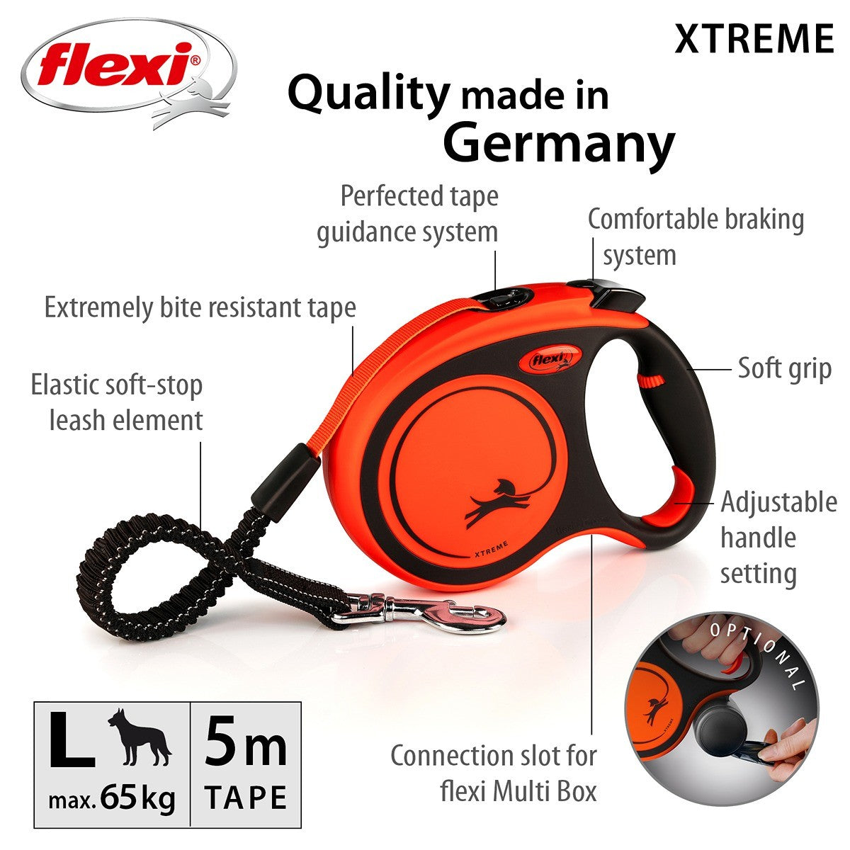 Flexi Xtreme Tape Retractable Leash 5m