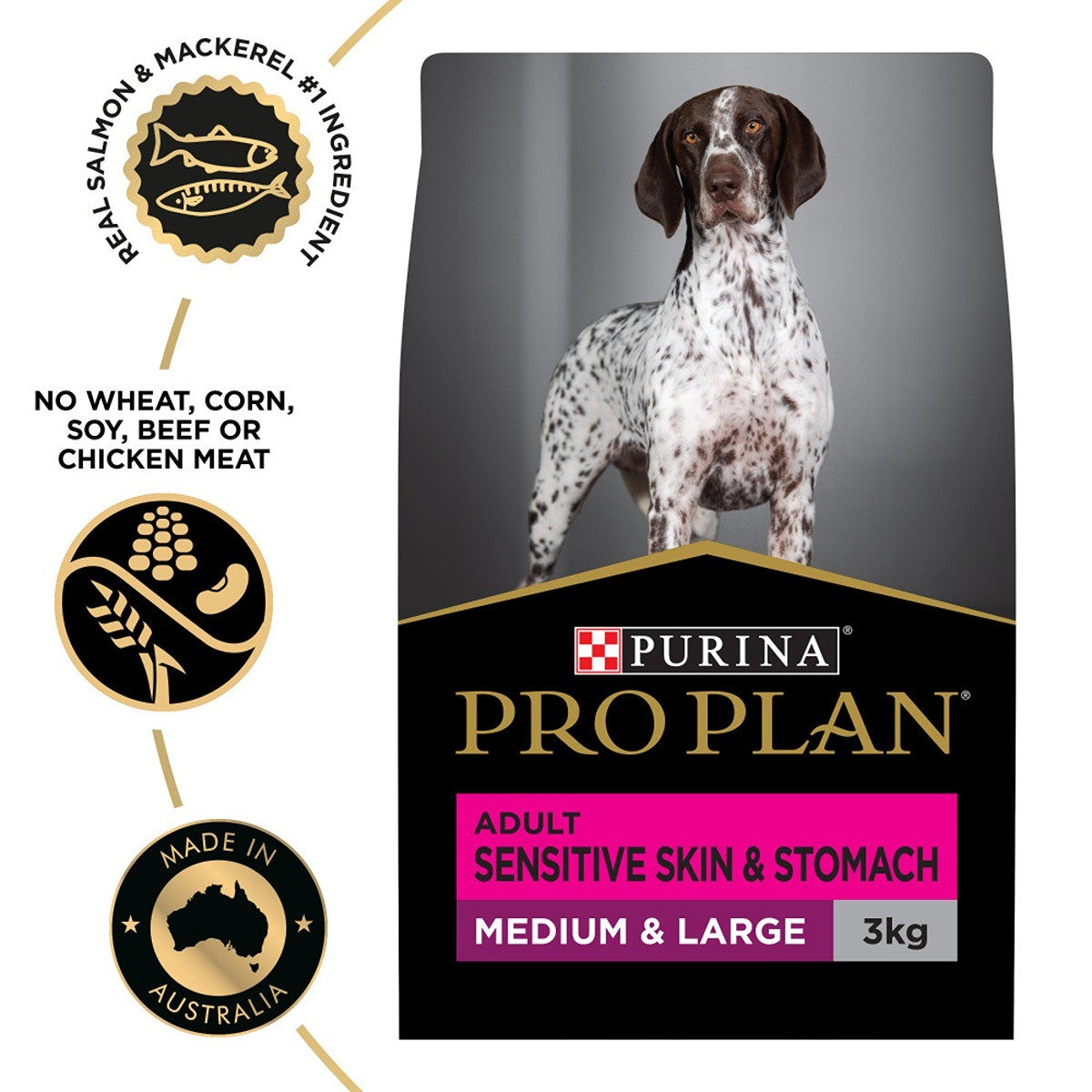 PRO PLAN Adult Sensitive Skin & Stomach Medium & Large Breed Dry Dog Food