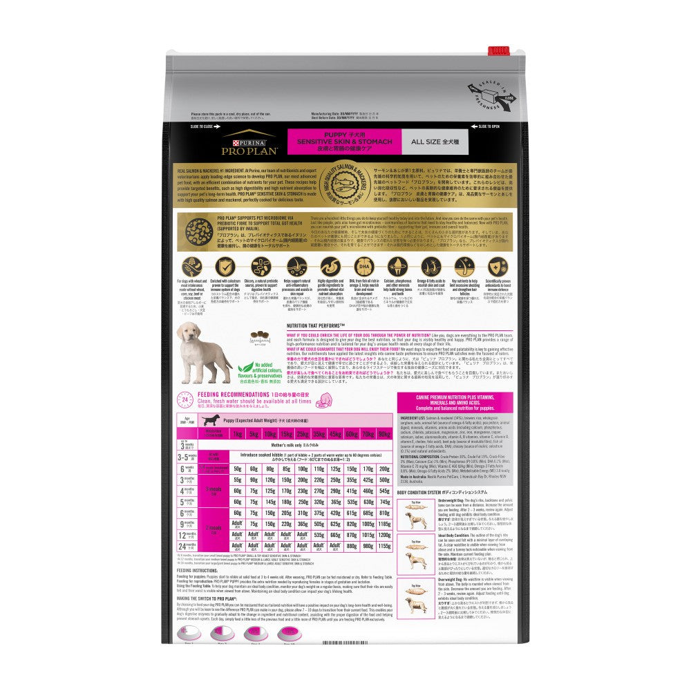 PRO PLAN Puppy Sensitive Skin & Stomach Salmon & Mackerel Dry Dog Food