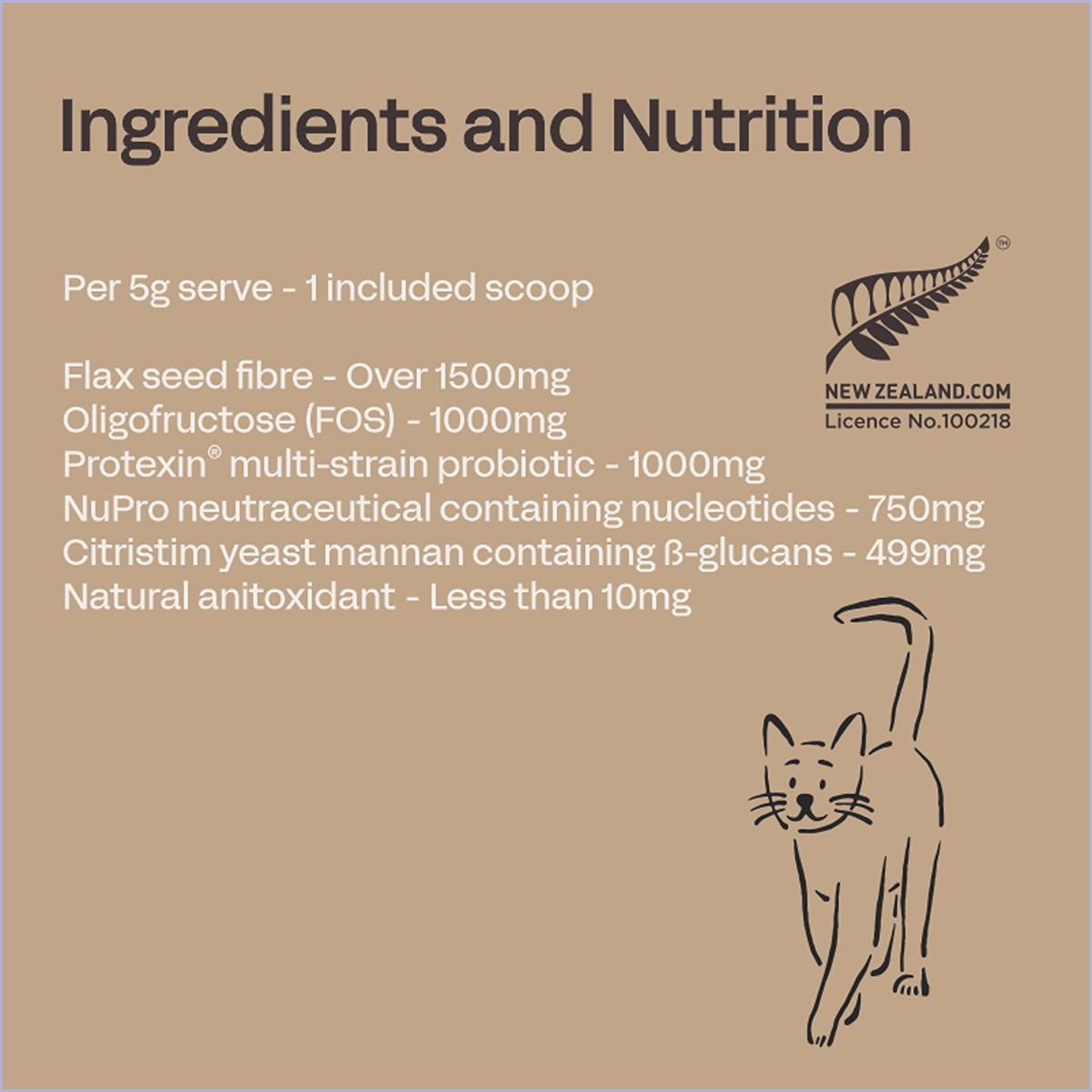 Fourflax Feline Probiotics Supplement