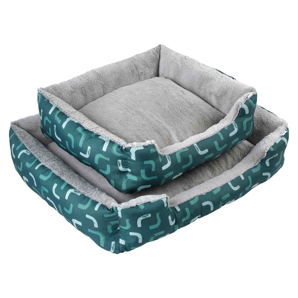 Lexi & Me Bolster Bed Forest Green Curve
