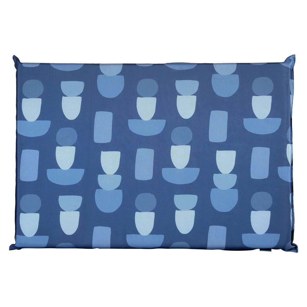 Lexi & Me Kennel/Crate Mat Steel Blue Geo