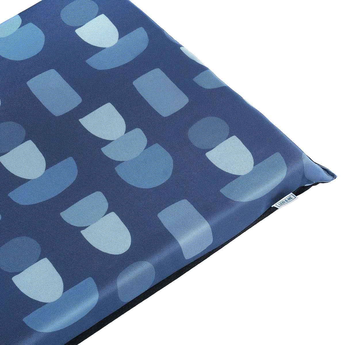Lexi & Me Kennel/Crate Mat Steel Blue Geo