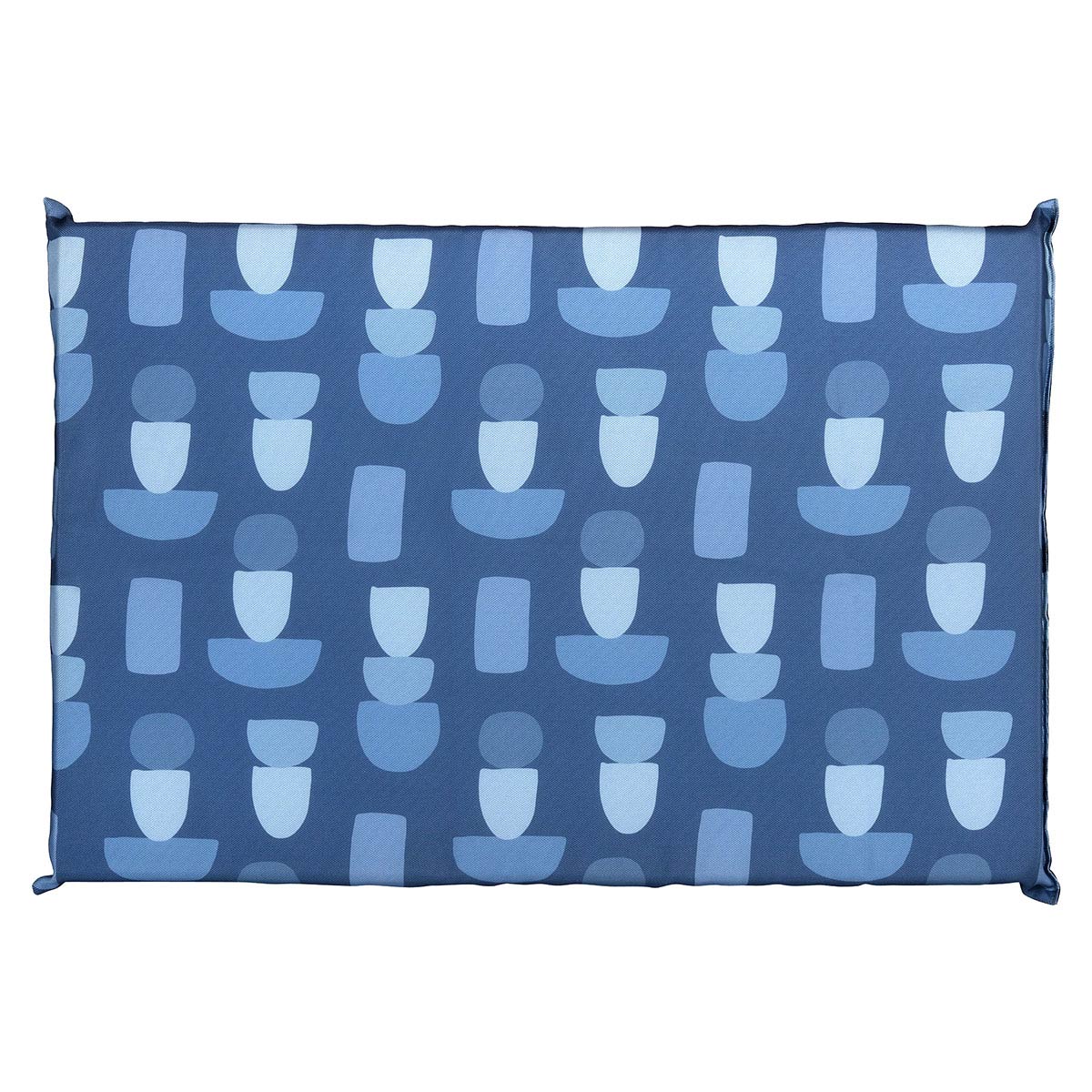 Lexi & Me Kennel/Crate Mat Steel Blue Geo