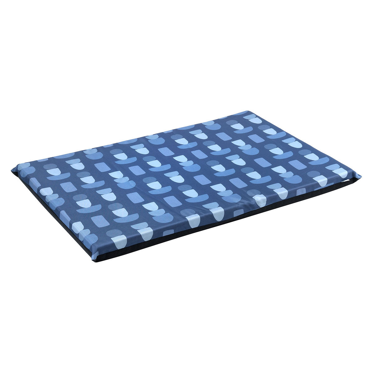 Lexi & Me Kennel/Crate Mat Steel Blue Geo