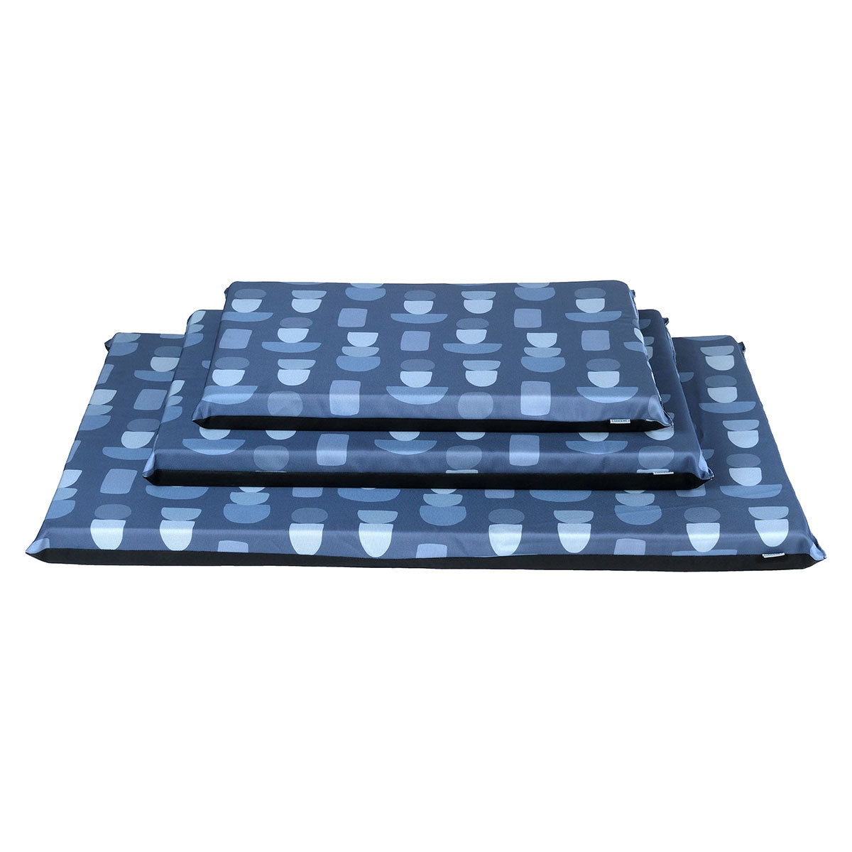 Lexi & Me Kennel/Crate Mat Steel Blue Geo