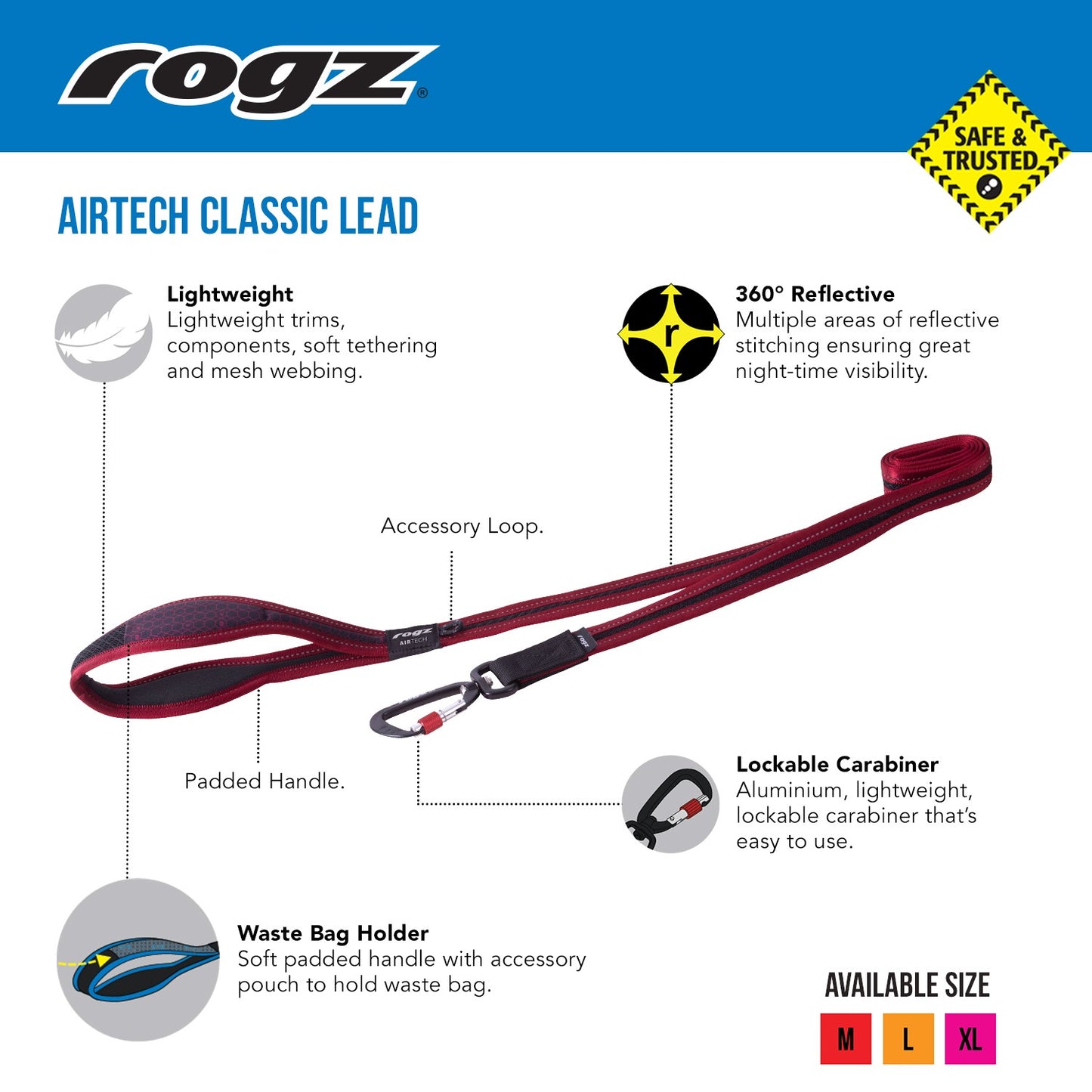 Rogz Classic AirTech Lead
