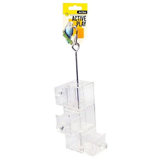 Avi One Acrylic 3 Pull Out Drawer Bird Toy