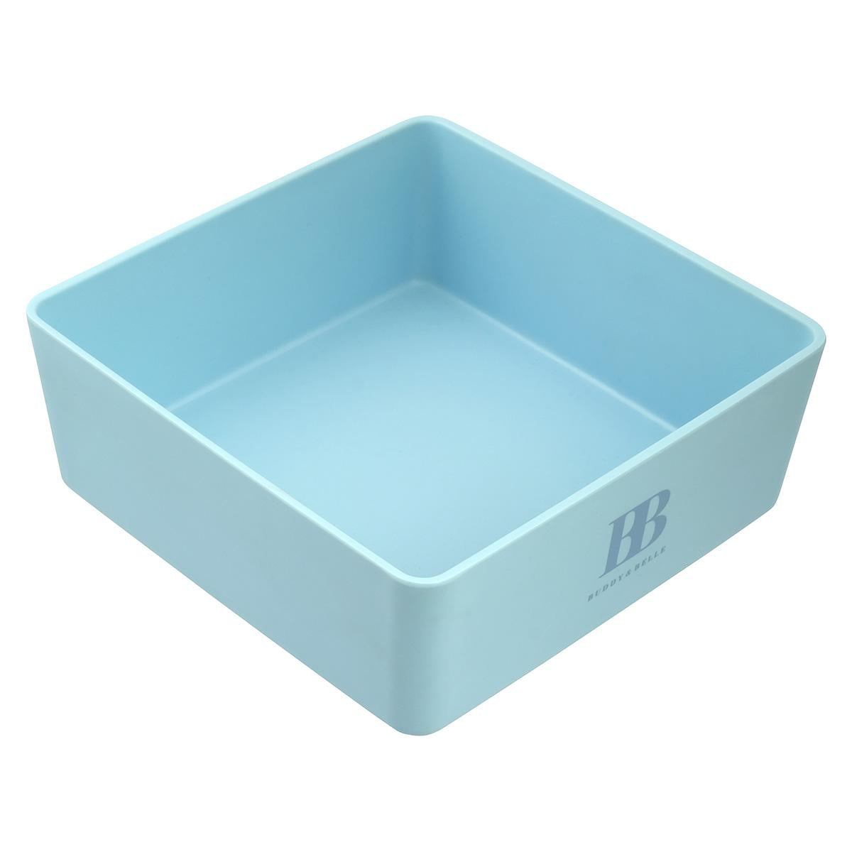 Buddy & Belle Square Pet Bowl Sea Blue