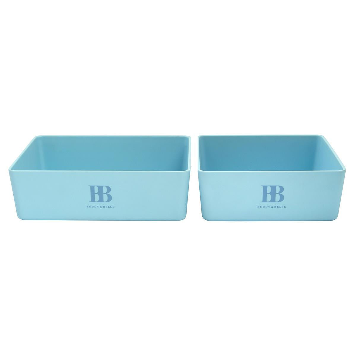 Buddy & Belle Square Pet Bowl Sea Blue