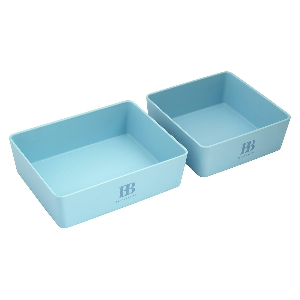 Buddy & Belle Square Pet Bowl Sea Blue