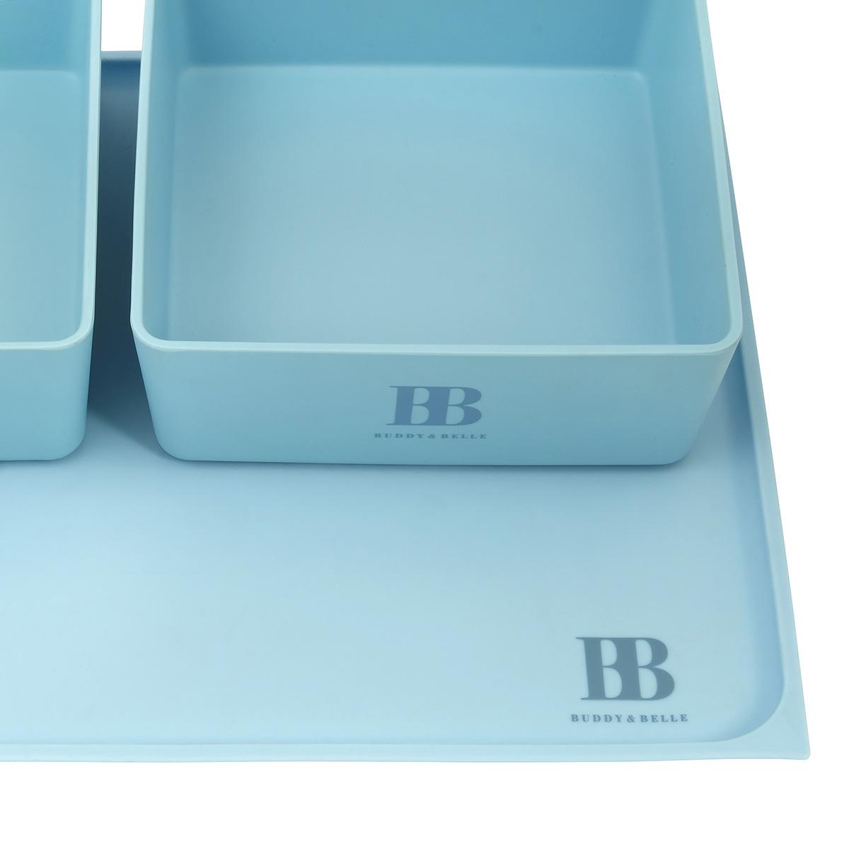 Buddy & Belle Square Pet Bowl Sea Blue