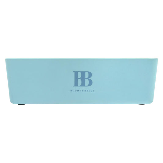 Buddy & Belle Rectangular Pet Bowl Sea Blue