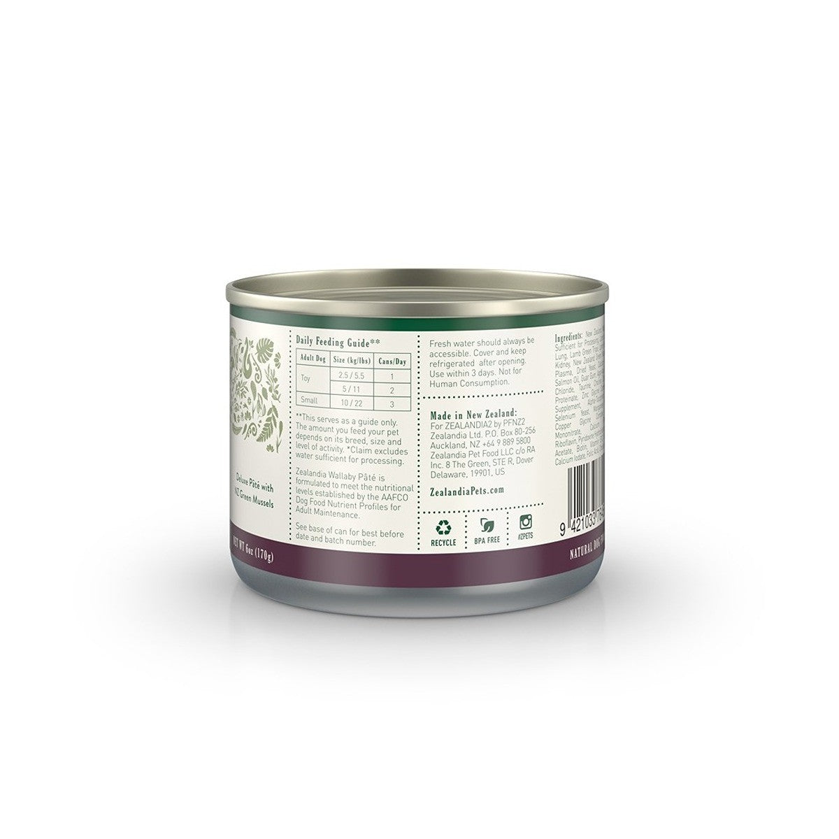 Zealandia Wallaby Pate Wet Dog Food