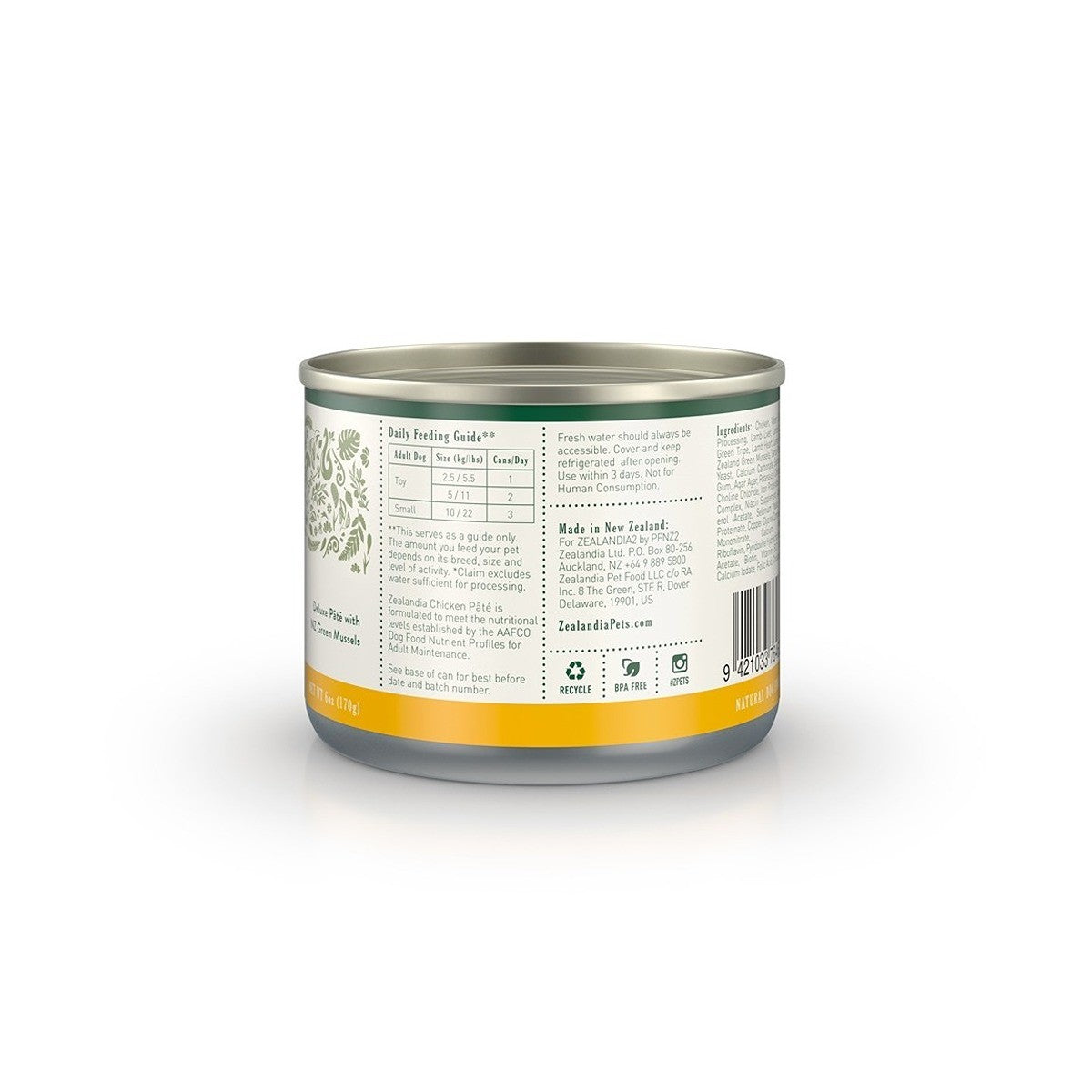Zealandia Chicken Pate Wet Dog Food