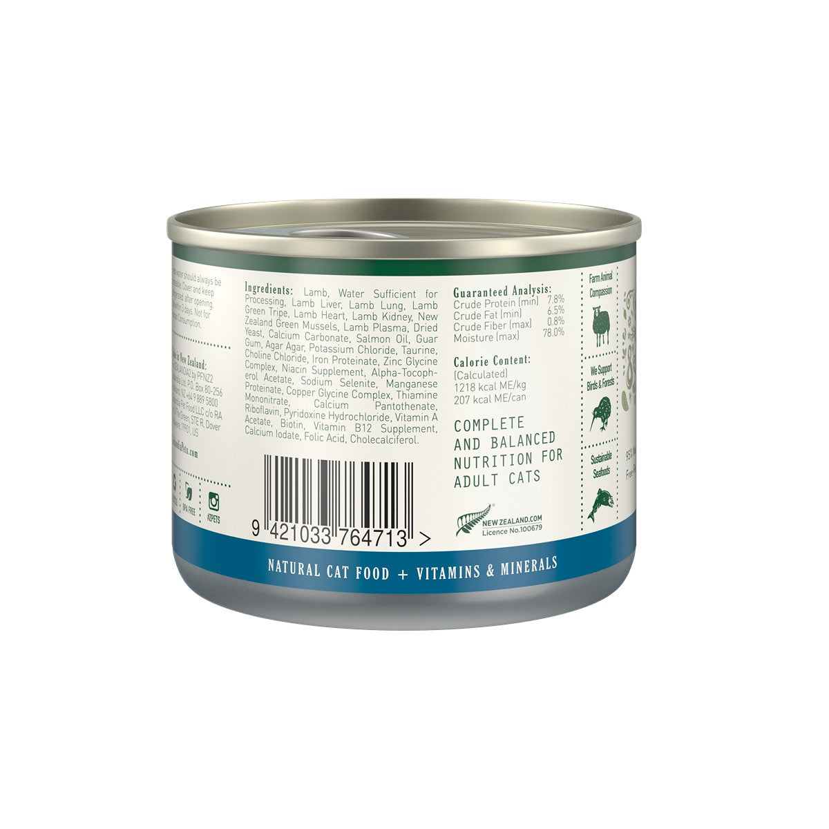 Zealandia Lamb Pate Wet Cat Food