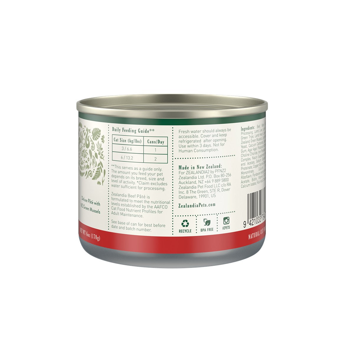 Zealandia Beef Pate Wet Cat Food